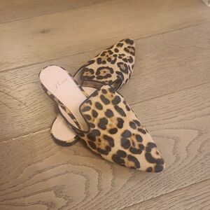J CREW Pointed Toe Calf Hair Marina Slide Mule - size 7.5